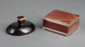 SILVERED METAL-MOUNTED AGATE D