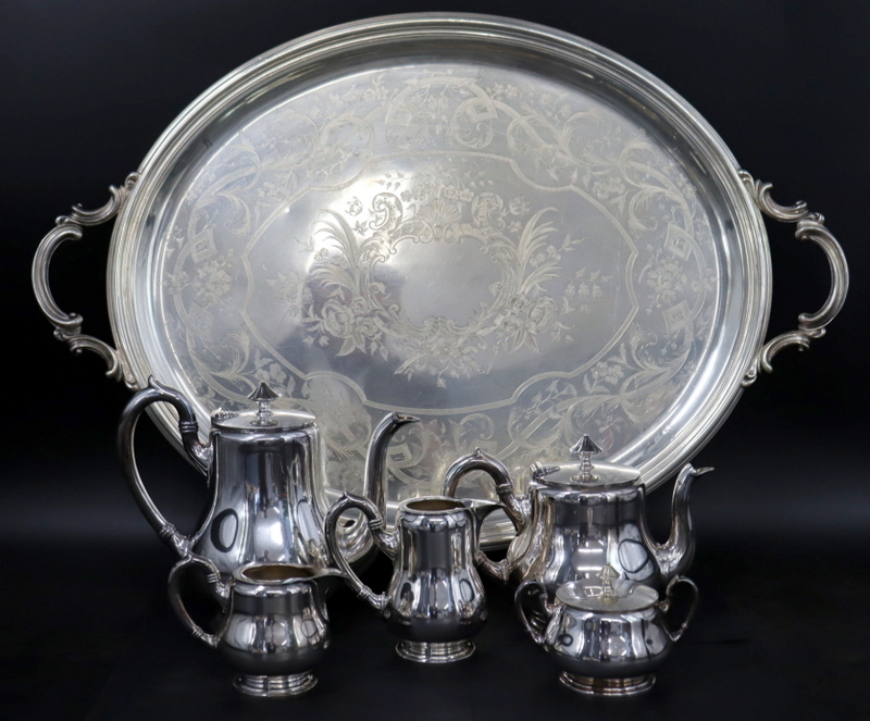 SILVERPLATE. (5) PC. GERMAN HEPP