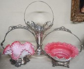 SILVERPLATE BELL HANDLE FLORAL