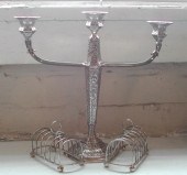Silverplate Candelabrum and  P