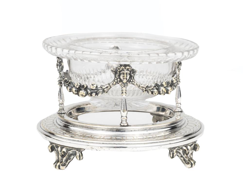 SILVERPLATE CAVIAR SERVING