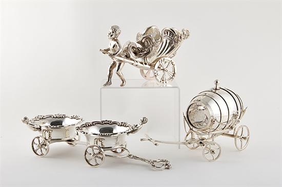 Silverplate centerpiece wine