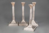 SILVERPLATE COLUMNAR TABLE CAN