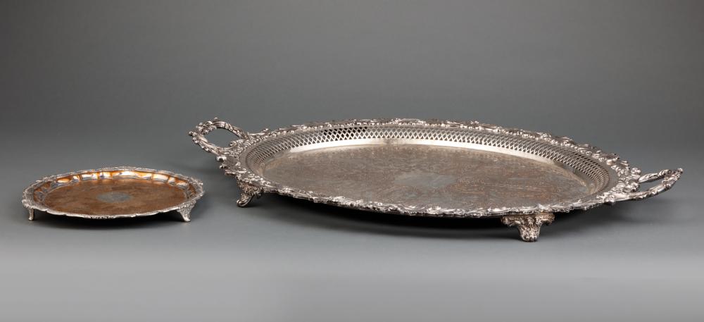 SILVERPLATE FOOTED TEA