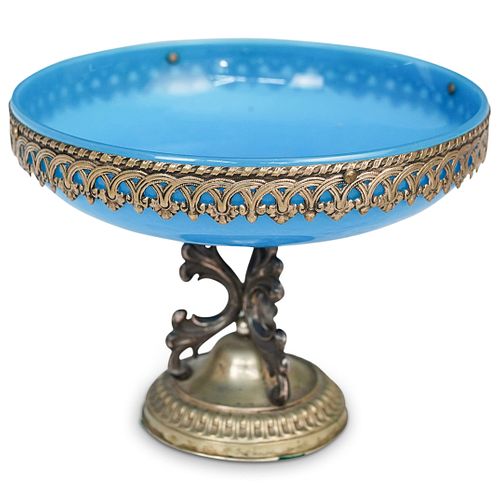 SILVERPLATE & GLASS FOOTED