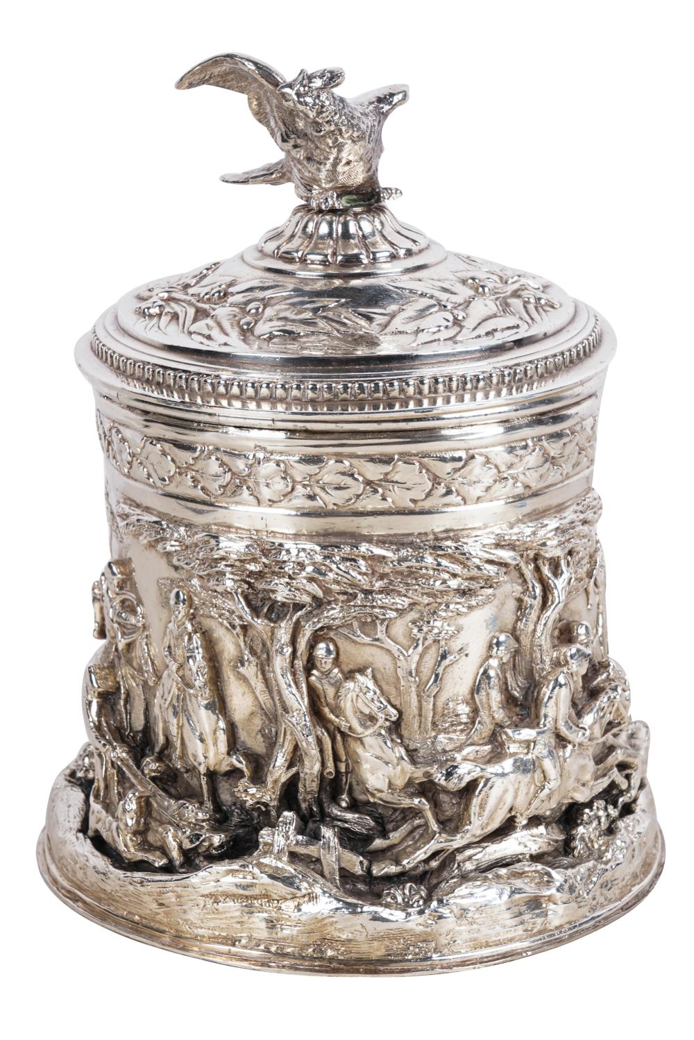 SILVERPLATE HUNT SCENE TOBACCO