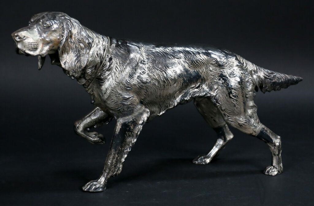 SILVERPLATE HUNTING DOG