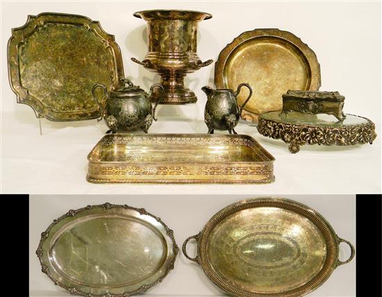 Silverplate including: champagne