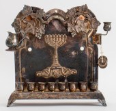 SILVERPLATE JUDAICA MENORAH Si