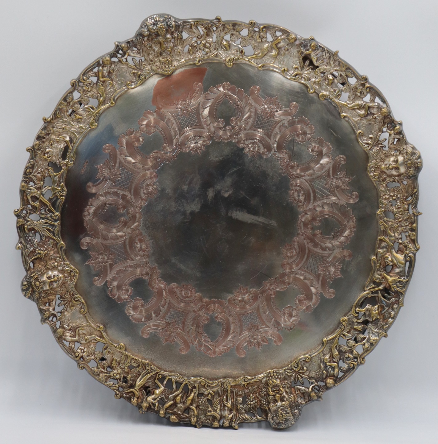 SILVERPLATE. LARGE BACCHANAL
