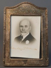 SILVERPLATE MOUNTED EASEL BACK