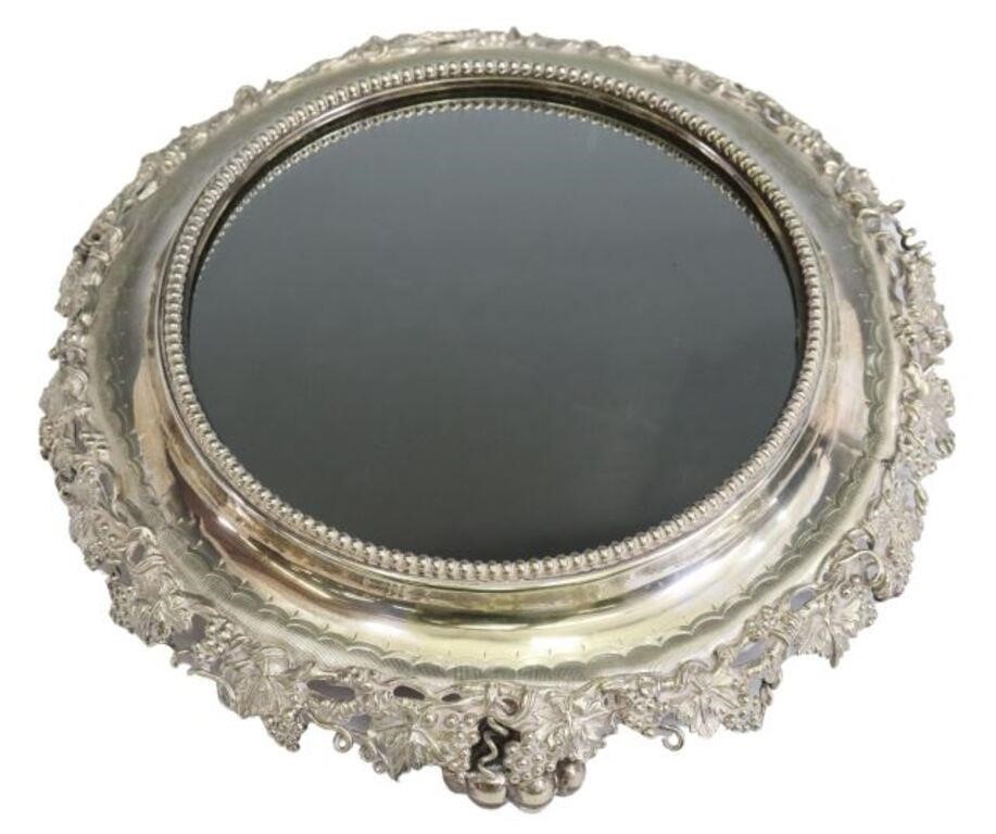 SILVERPLATE ROUND GRAPEVINE