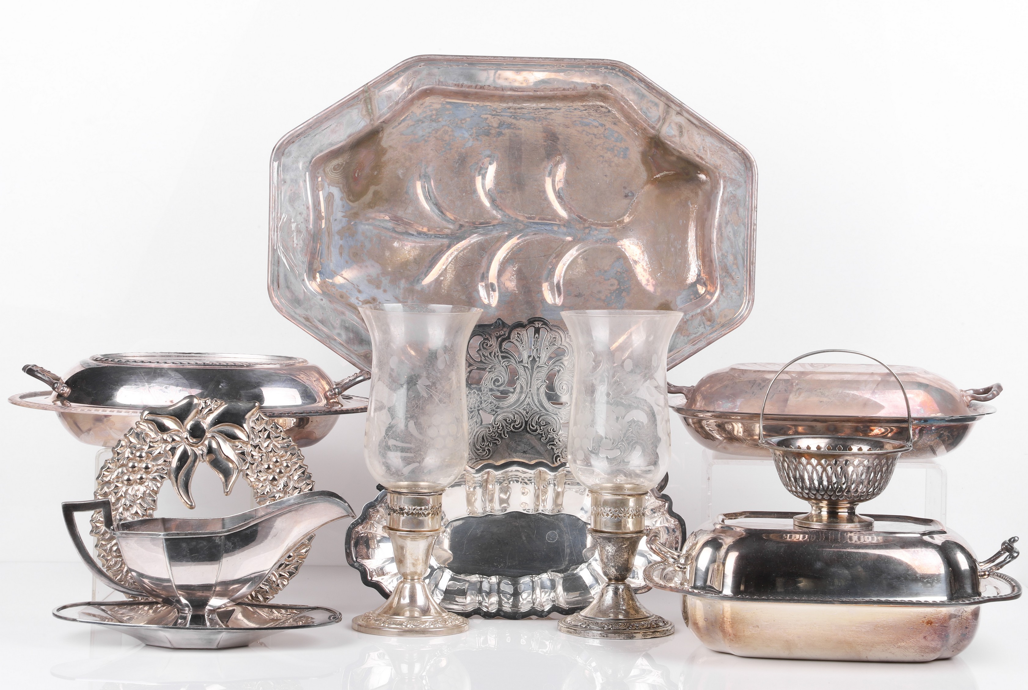 Silverplate serving articles and