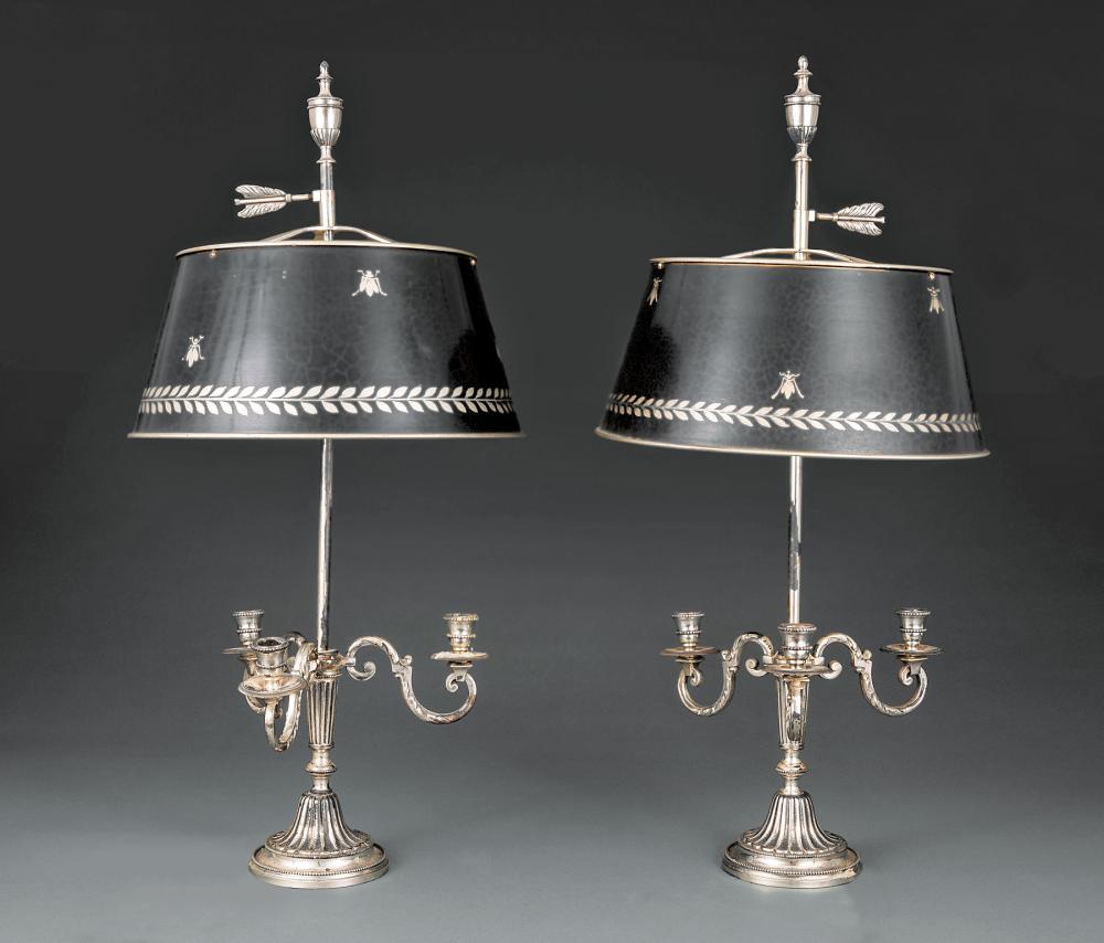 SILVERPLATE THREE-LIGHT