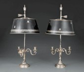 SILVERPLATE THREE-LIGHT BOUILL