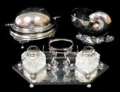 SILVERPLATE: THREE PIECES OF E