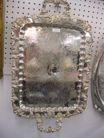 Silverplate Tray grape & vine