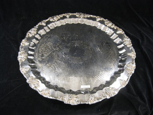 Silverplate Tray Vintage Grape &