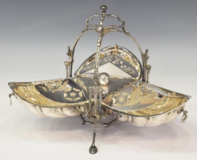 SILVERPLATE TRIPLE SHELL