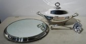 SILVERPLATE TUREEN WITH LADLE