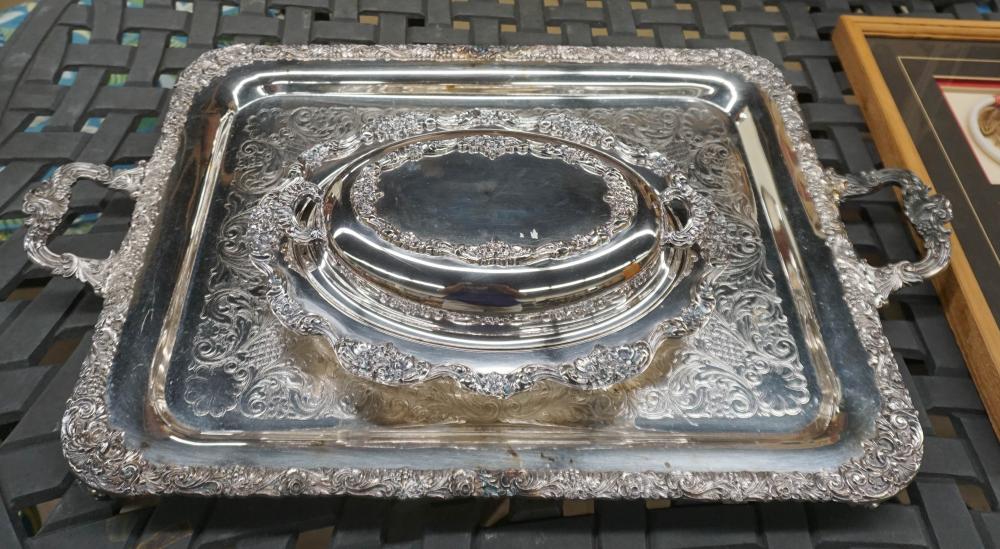 SILVERPLATE TWO HANDLED WAITER