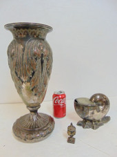 SILVERPLATE VASE, NAUTILUS SHE