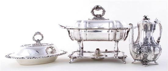 Silverplate warmer entree dish