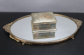 SILVERPLATED BRASS MIRRORED DR