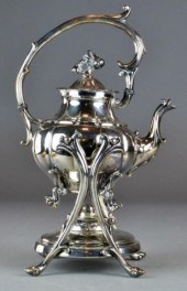 Silverplated Teapot with Warmi