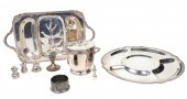 Silverplated trays and table i