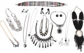 Silvertone costume jewelry to