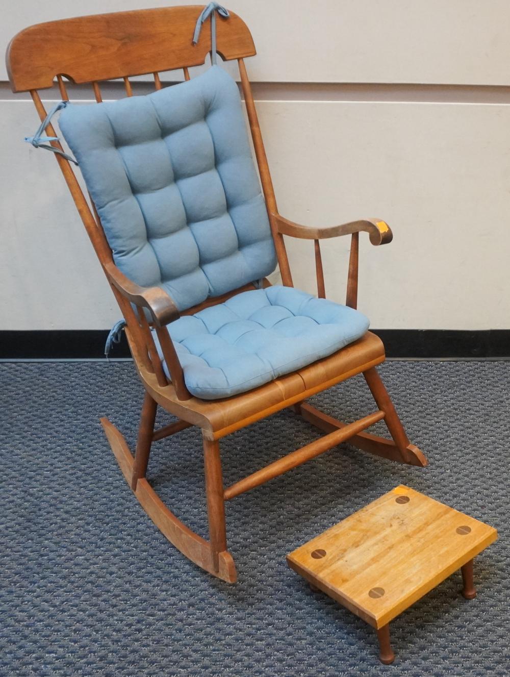 SIMON WATTS WALNUT ARM ROCKER AND