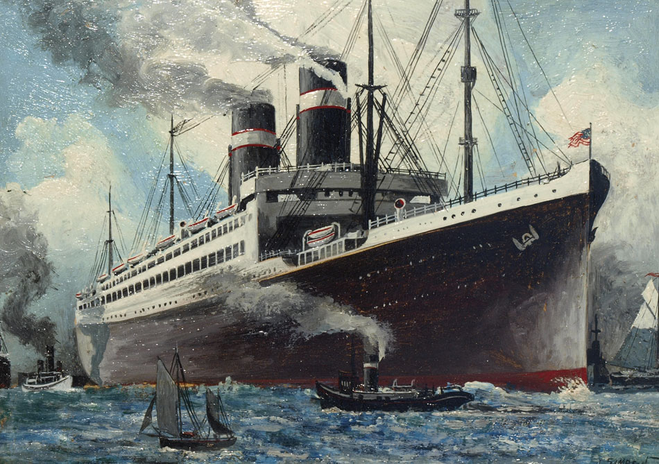 SIMPSON J.: Busy Harbor Scene