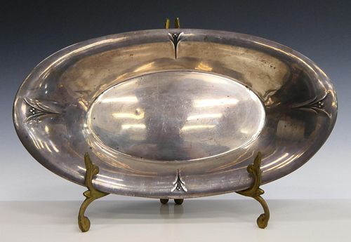 SIMPSON STERLING SILVER FLORAL OVAL