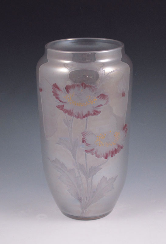 SINCLAIR ETCHED GLASS VASE: High
