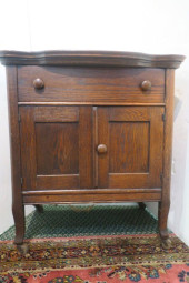 SINGLE DRAWER OAK STORAGE CABI