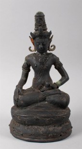 SINO-TIBETAN BRONZE FIGURE OF