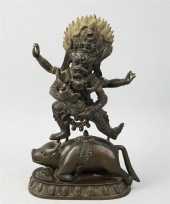 SINO-TIBETAN BRONZE OF YAMANTA