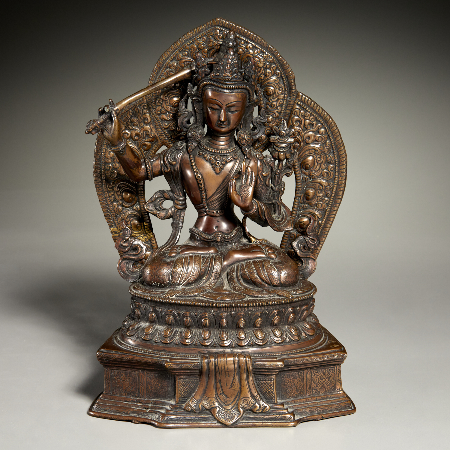 SINO-TIBETAN BRONZE SEATED