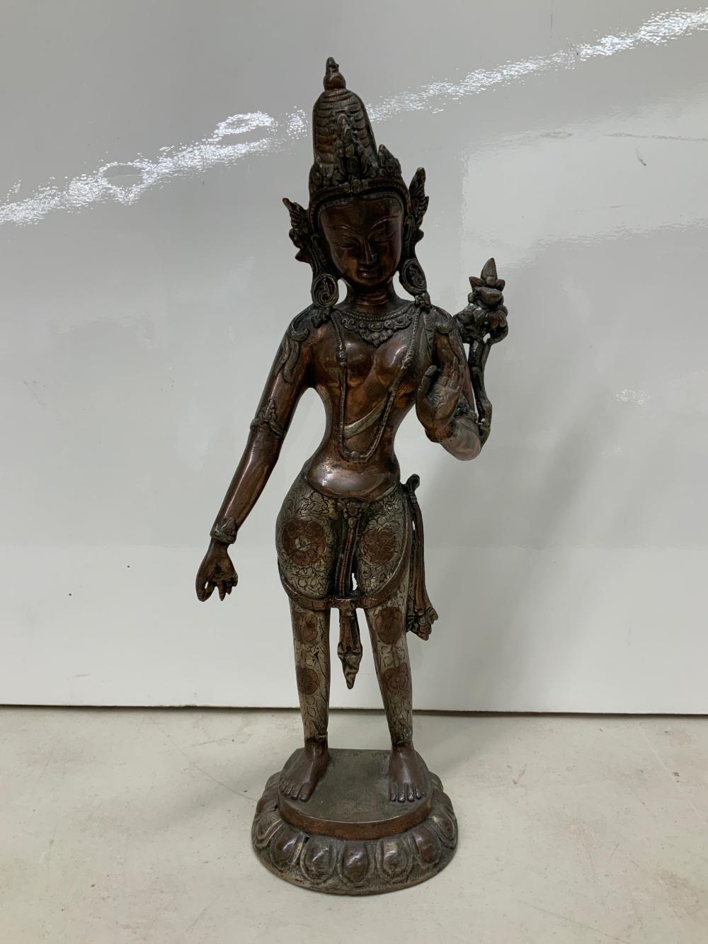 SINO-TIBETAN COPPER ALLOY FIGURE OF
