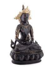 SINO-TIBETAN COPPER ALLOY SEAT