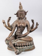 SINO-TIBETAN COPPER AVALOKETES