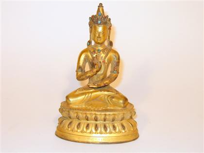Sino-Tibetan gilt bronze and
