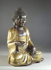 SINO-TIBETAN GILT BRONZE FIGUR