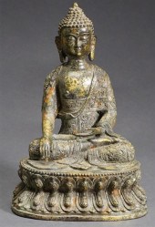 SINO TIBETAN GILT METAL FIGURE