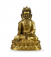 SINO-TIBETAN GILT SAKYAMUNI BU