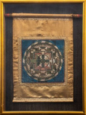 SINO-TIBETAN MANDALA THANGKA,
