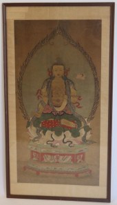 SINO-TIBETAN PAINTING OF A SEA
