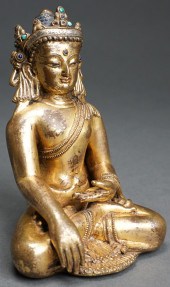 SINO-TIBETAN PARTIAL JEWELED G