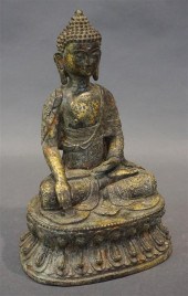 SINO-TIBETAN PATINATED METAL F
